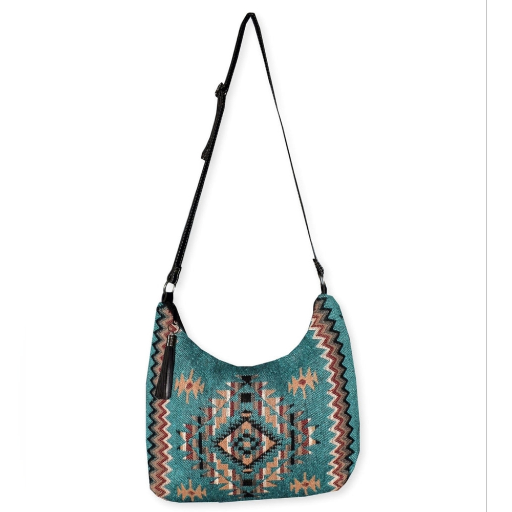 Gypsy Crossbody Bag - Southwest Style - Ethnic Inspired Design - Soft Cotton - Picture 1 of 8